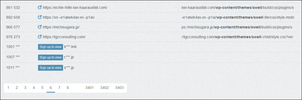 検索結果は117サイトまで