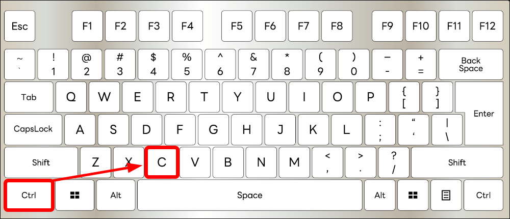 CtrlキーとCキーでコピーする