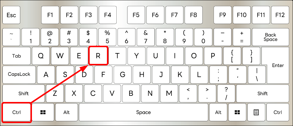 CtrlキーとRキーを押す